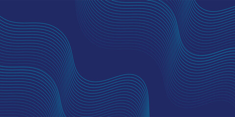Naklejka premium Bright blue dynamic abstract vector background with diagonal lines. 3d cover of business presentation banner for sale event night party.