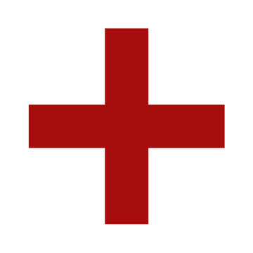 Red plus sign. Medical cross symbol.