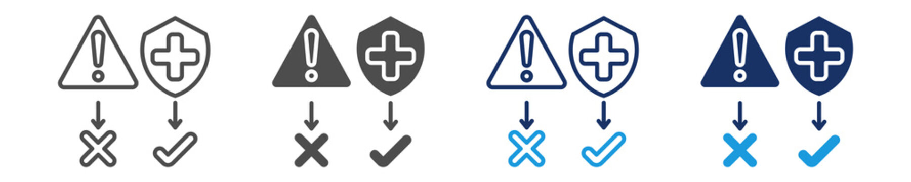 condition icon set with multi concept