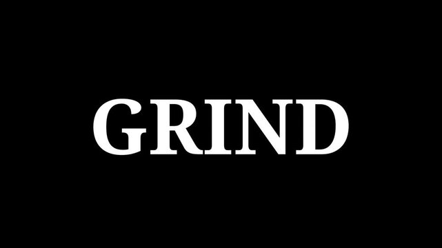 grind text logo on black background