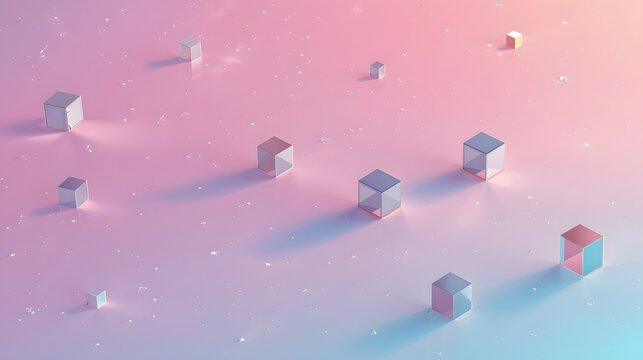 Minimalist Cube Gradient Abstract Wallpaper Background 