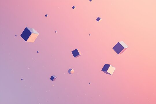Minimalist Cube Gradient Abstract Wallpaper Background 