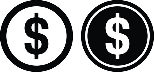 Obraz premium Dollar sign contrast, illustration, minimalist currency symbols displayed on varied backgrounds highlighting financial value pricing and economic visualization design.
