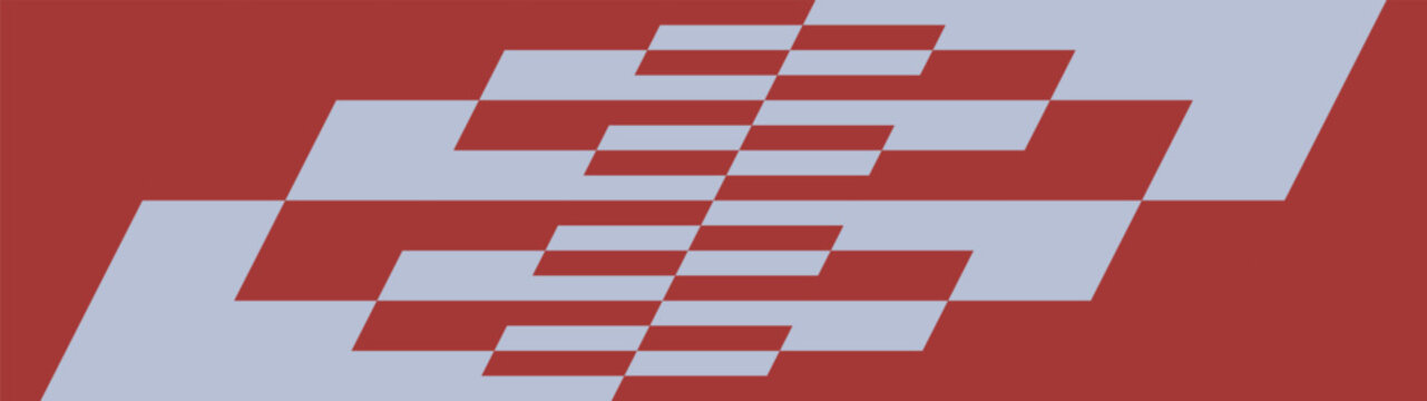 Symmetrical geometric blocks with rhythmic transition from massive square shape to fine lines, Diagonal minimalist optical illusion pattern in flat brutalism aesthetics, Abstract binary tree