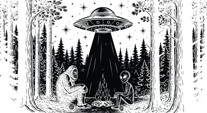 Ufo sighting in a dense forest a mysterious encounter