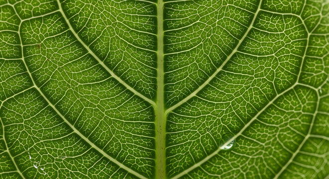 Leaf vein pattern closeup
