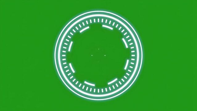 Animated digital clock on a green screen background for video editing and motion graphics