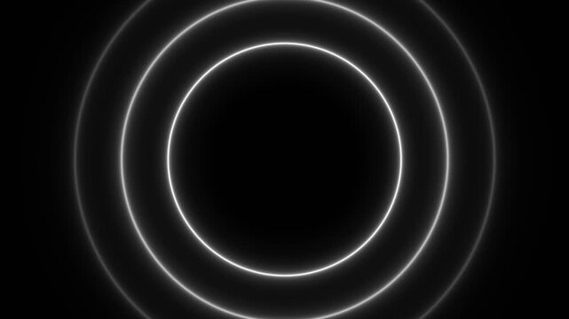 Abstract neon circle radio waves looping background. Abstract neon radio waves signal.Radio wave signal, radar concept.Radio waves seamless animation background video with alpha chanel.4k video