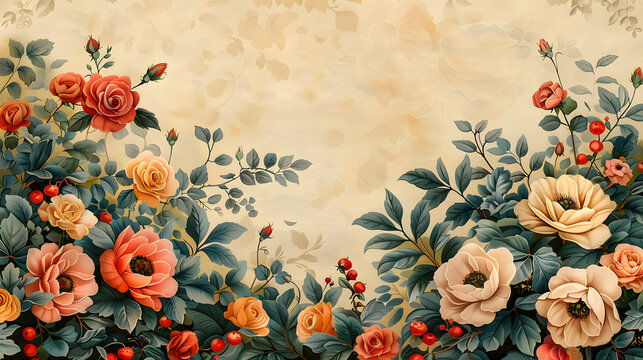 Vector Composition of Quranic Verse with Stylish Calligraphy Decorative Flower Border Soft Elegant Colors
