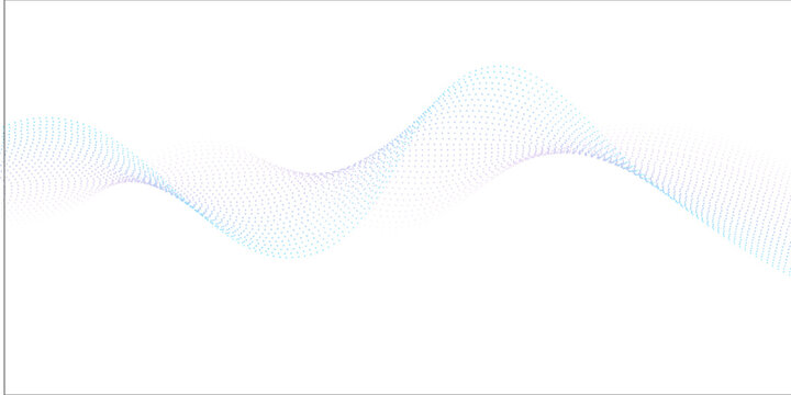 Dotted wave lines background isolated, dots twisted curve lines, undulate wave, wavy lines