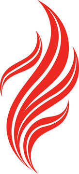 Dynamic red swirls an abstract flame icon design for branding or visuals