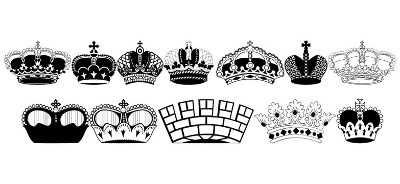 vector illustration of crown of thorns hand drawn