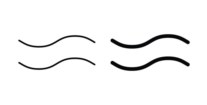 Approximately equal icon simple illustration set. Black and white icons