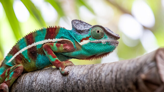 chameleon on a branch
