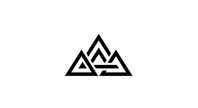 Abstract geometric triangle logo design concept.