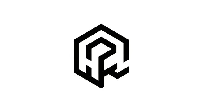 Abstract Hexagonal Geometric Logo Design.