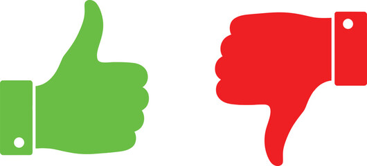 Thumbs up and down icons Vector © Rehena