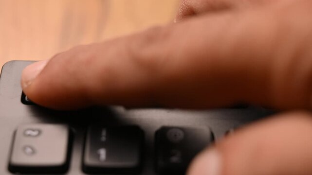 Pressing Escape Key on Computer Keyboard in 4K 60fps