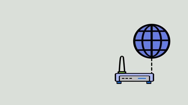 VPN Security Concept Illustration with Black Connection Lines on White Background