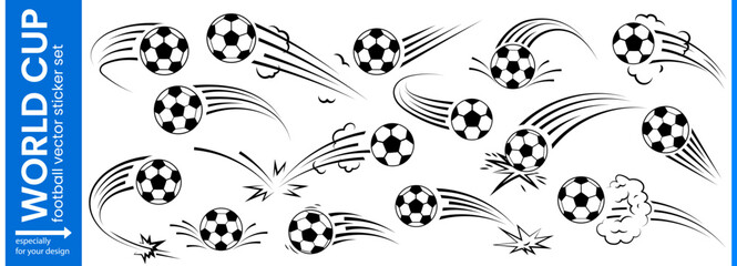 Fototapeta premium Soccer ball football icon with goal vector and logo illustration for sport. Football set 