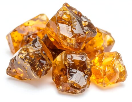 Elemi Resin (Canarium luzonicum) - amber isolated on white background