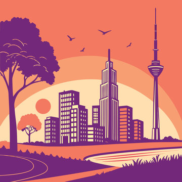 Modern City Skyline Vector