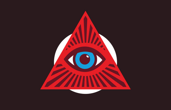 All Seeing Eye in  Symbol  vector illustration.