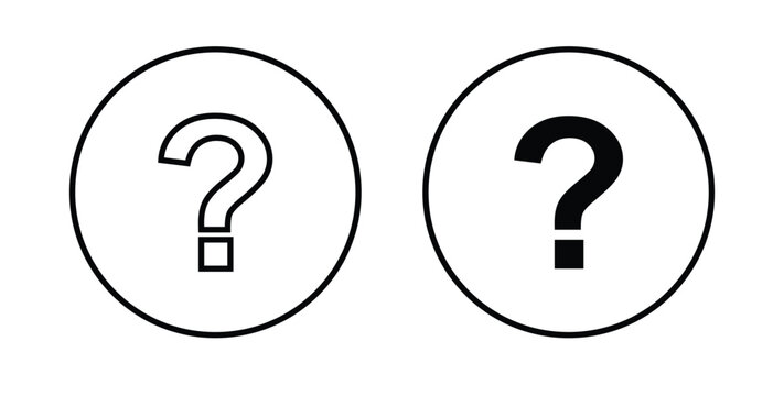 Help icon simple illustration set. Black and white icons
