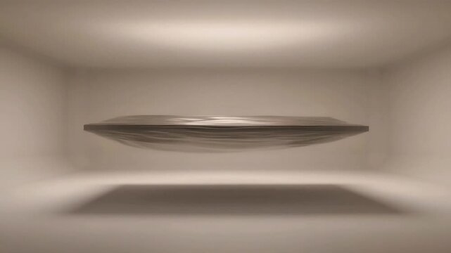 empty shelf with spotlights for exhibit
