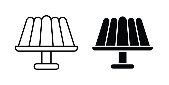 Jelly icon simple illustration set. Black and white icons