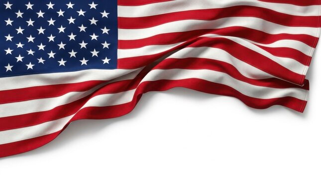 USA Flag Wavy Border Design for Patriotic Announcements