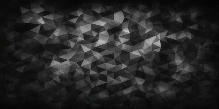 Seamless geometric 3d illustration featuring a black and white abstract background with a square cube pattern and mosaic tile texture for a modern gray technology wallpaper design