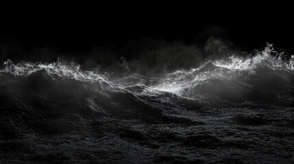 Obraz premium Gigapixel Ocean Waves in Dark Storm