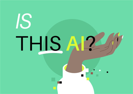 Is this AI - A hand with six fingers reaches out against a vibrant green background and sparks curiosity about the future of technology and creativity in art and human-like creations