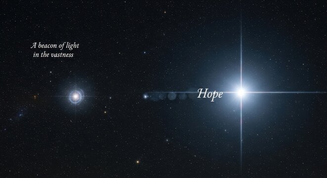Hope Star in Space Backdrop 147, Gigapixel Standard v2 6x
