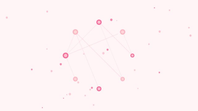Soft Pink Connected Dot Network Abstract Background