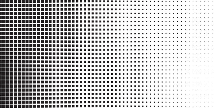 abstract seamless black big to small rectangle dot pattern suitable for background.