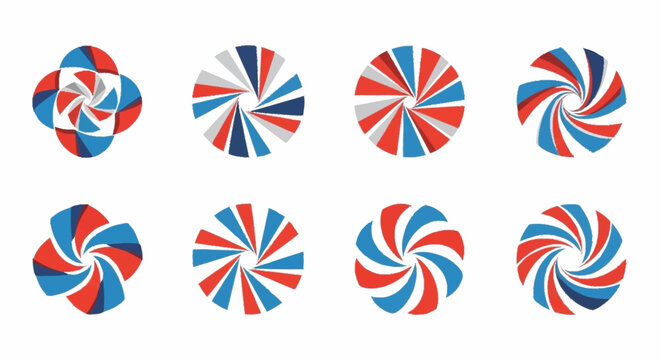 Colorful swirly peppermint candy pieces.