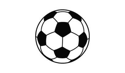 Fototapeta premium Black and white soccer ball on isolated for sports design