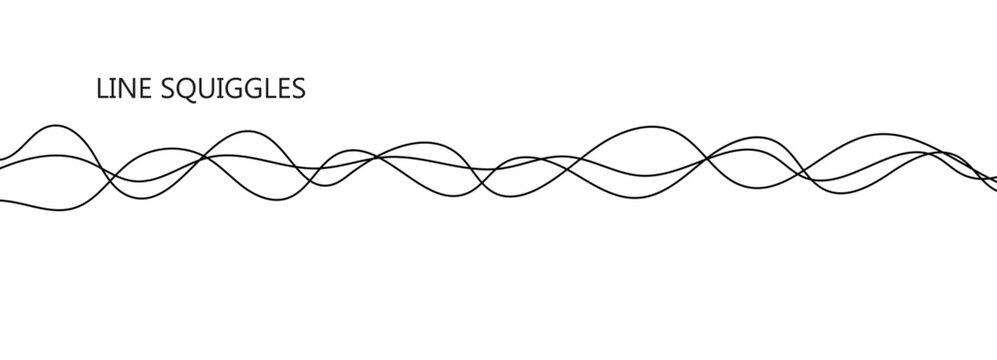 Continuous, loop, and squiggle lines in a curvy, cable-like curve, for a long and thin wavy design with sewing wire and a spiral thread. Abstract elements in an organic tangle of white.