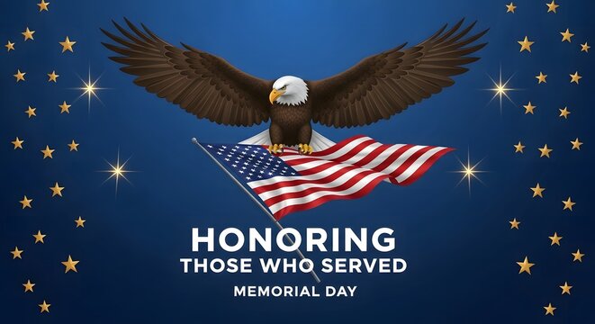 Honoring those who served on memorial day with a flag-draped coffin