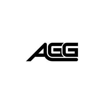 abstract style AGG initials logo