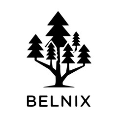 Obraz premium Minimalist Forest Trees Modern Vector Logo Design