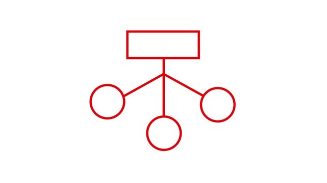 Block diagram, analysis scheme, flow chart self drawing white blackground 4k video...