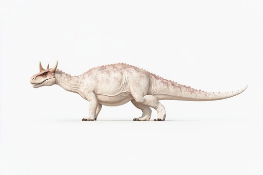 Realistic dinosaur representation of rajasaurus for education and display