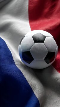 france football nation. french flag waving with soccer ball