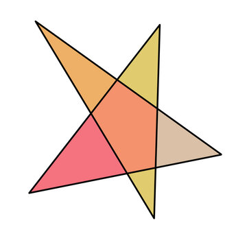 Warm Orange Geometric Star Polygon Abstract Shape