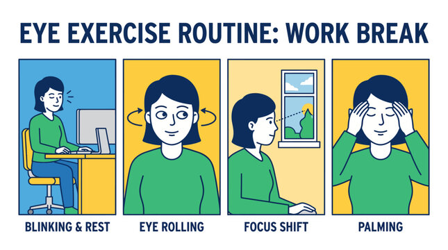 Eye Exercise Routine for Work Breaks