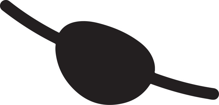 Black, minimalist eye mask, sleep mask, blindfold, vector icon