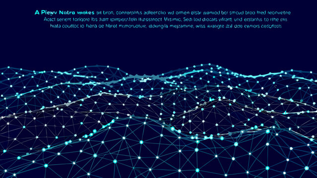 abstract plexus network wave blue and white digital background high quality